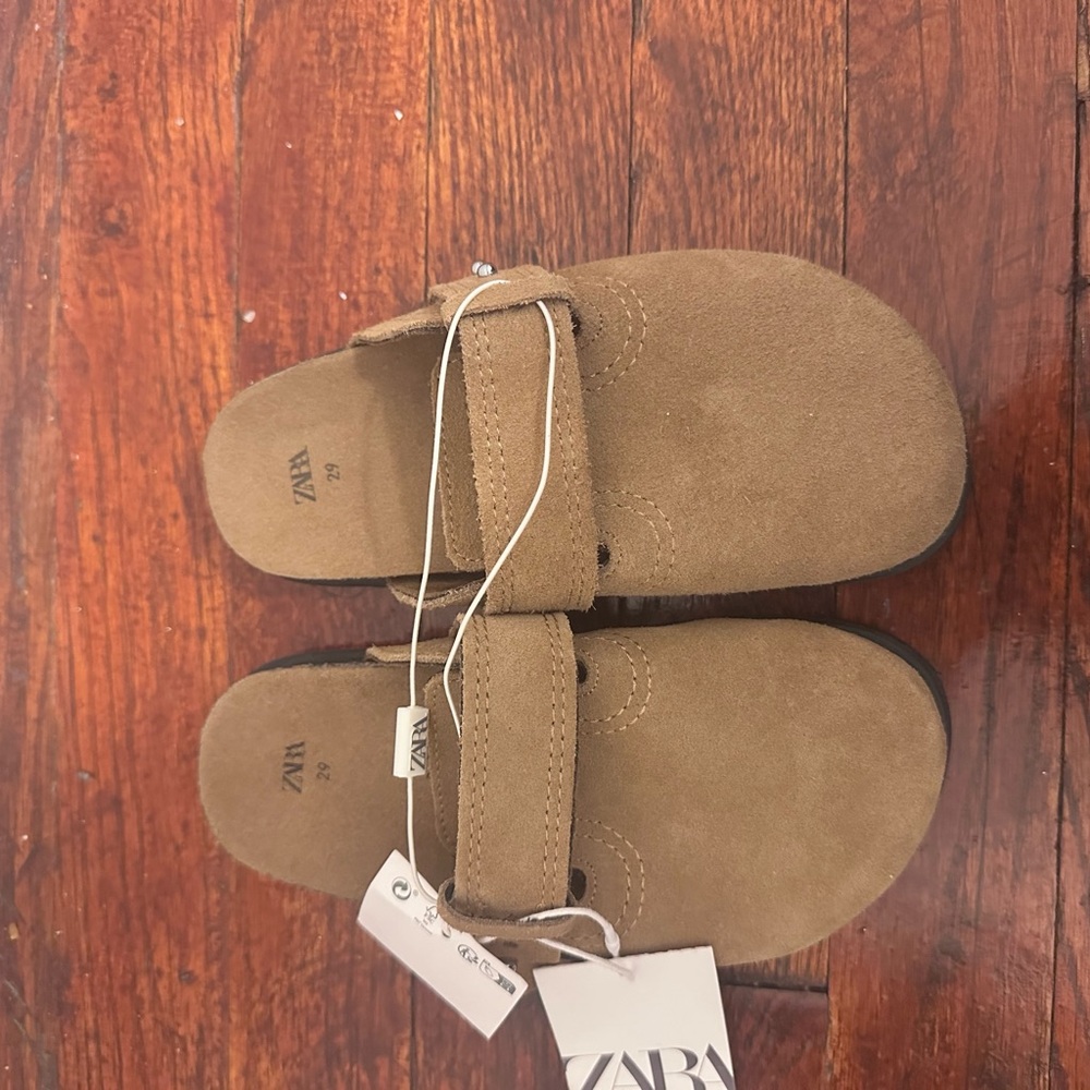 Zara Brown Suede Slip-On Shoes